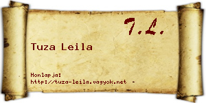 Tuza Leila névjegykártya